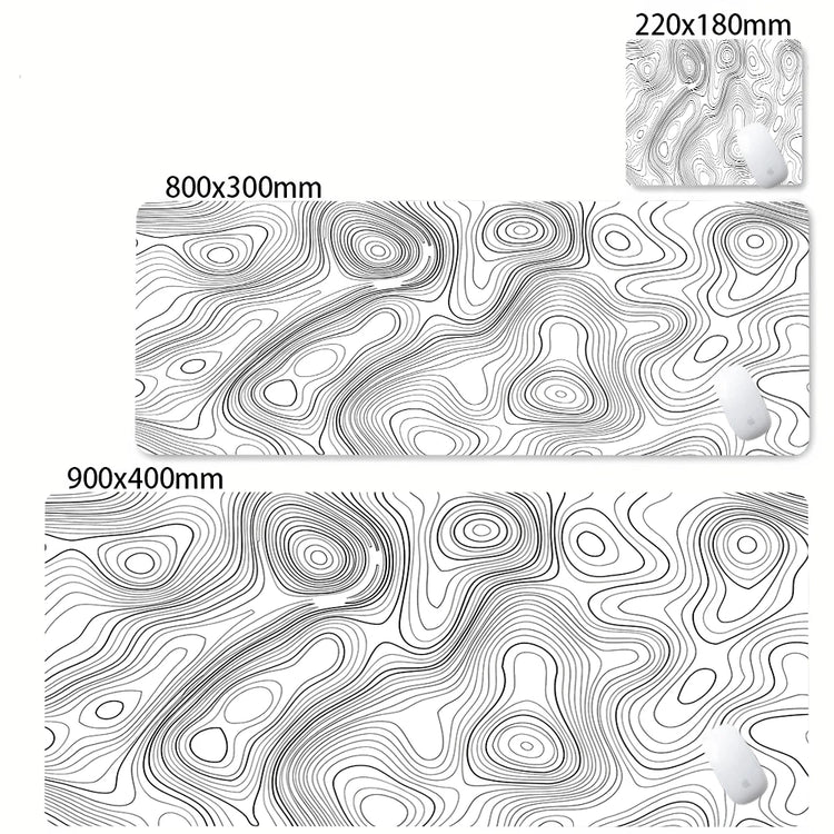 Admisitr XXL Desk Mat Black And White Strata Liquid Mousepad - ElectronAge
