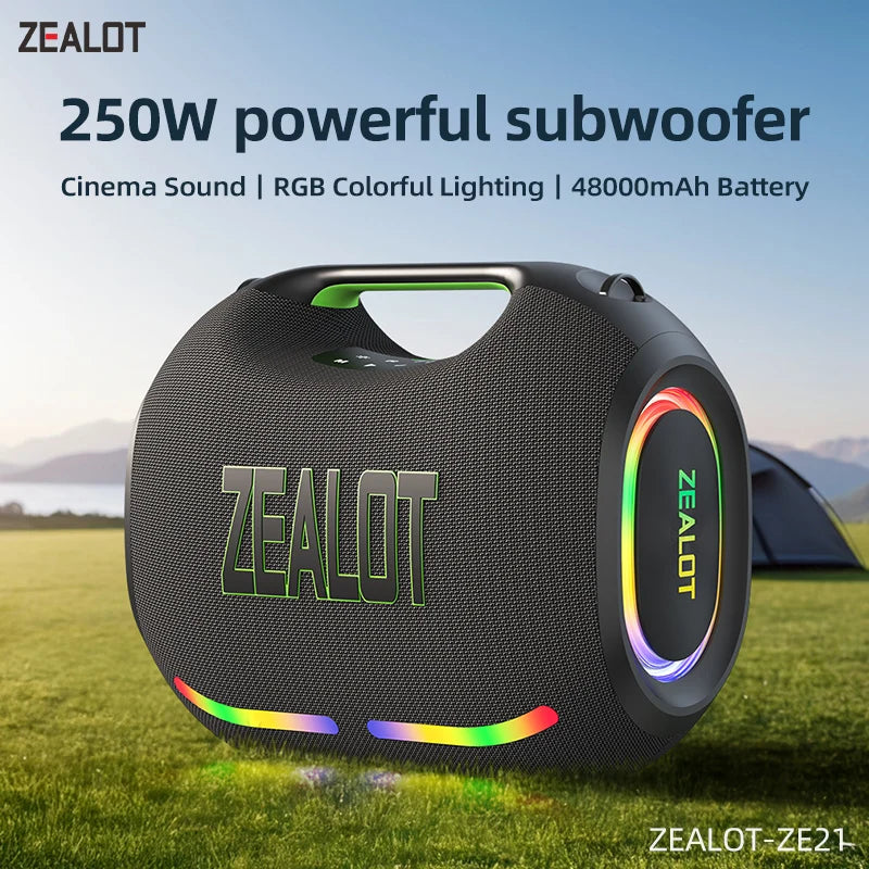 ZEALOT-ZE21 250W Big Power Wireless TWS Subwoofer - ElectronAge