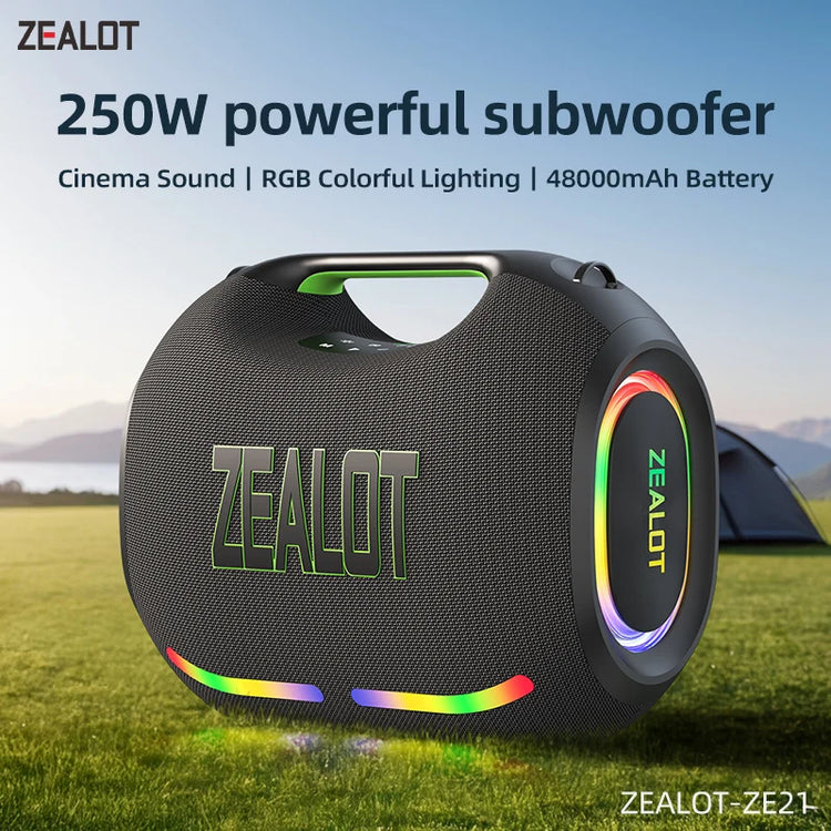 ZEALOT-ZE21 250W Big Power Wireless TWS Subwoofer - ElectronAge