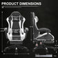 Ergonomic Gaming Chair, Leather Office Chairs with Foot Rest - ElectronAge