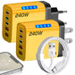 240W 5 In 1 Gan Desktop Charger 3PD 2 USB Fast Charging EU/US Charger Display Light For Iphone Samsung Xiaomi Huawei New