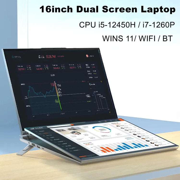 16+16 inch Dual Screen Laptop - ElectronAge