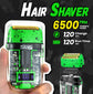 Professional Hair Clipper Trimmer Kit for Men with Travel Case, Rechargeable, LED Display, Green