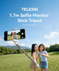 TELESIN 1.7M Screen Monitor Remote Control Wireless Bluetooth Selfie Stick Tripod For Smart Phone Iphone SAMSUNG XIAOMI HUAWEI
