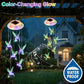 2/1pcs Solar Hummingbird Wind Chimes Colorful Gradient LED Lights Garden Balcony Decoration Pendant No need to plug in and swing