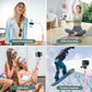 88 Extendable Phone Tripod Selfie Stick with Wireless Remote and Phone Holder Pink for Photography and Video Recording