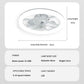6-Speed Enclosed Circular Fan Light with Remote Control, Bedroom Fan Light, Living Room Bedroom Dining Room Ceiling Light