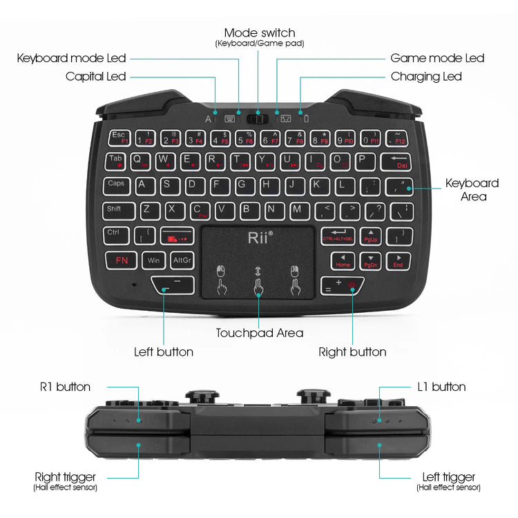 Rii RK707 Mini Keyboard - ElectronAge