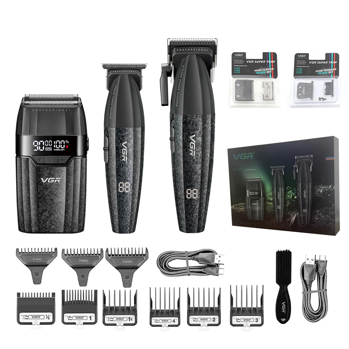 VGR Hair Trimmer Professional 9000 RPM Hair Clipper - ElectronAge