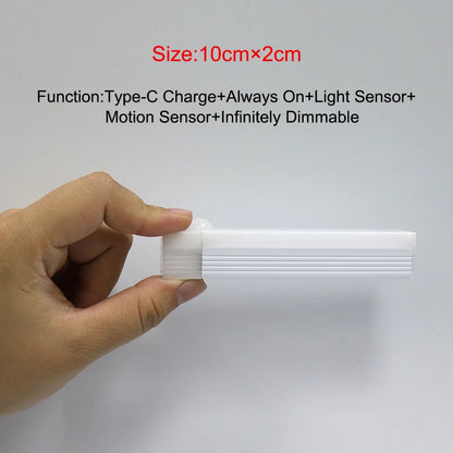 Wireless Type C Rechargeable Motion Sensor LED Induction Night Light Entrance Light Portable Light Aisle Light Lanscape Light