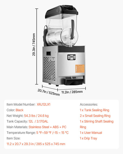 SucceBuy 3-36L Commercial Slushy Machine 1-3 Tanks Stainless Steel Margarita Smoothie Frozen Drink Maker for Party Restaurants - ElectronAge