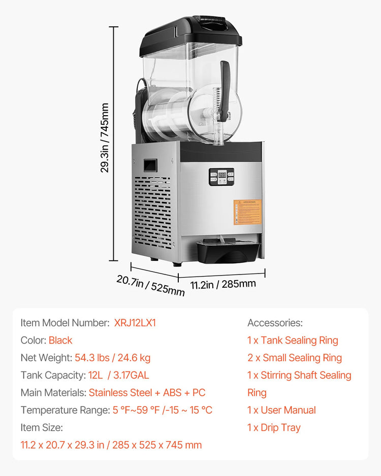 SucceBuy 3-36L Commercial Slushy Machine 1-3 Tanks Stainless Steel Margarita Smoothie Frozen Drink Maker for Party Restaurants - ElectronAge
