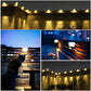 Solar Fence Lights Outdoor Solar Powered Lamps Waterproof LED Gutter Lights for Yard Garden Pathway Lighting Scene Night View