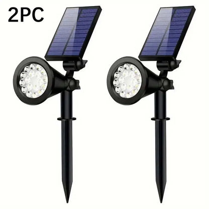 2PC Solar landscape spotlight Solar garden spotlight For Outside intelligent light control lP44 Waterproof solarpanels