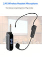 2.4G Wireless Professional Neckband Headset Microphone One to Two Wireless Headset Business Laptop Conference Microphone