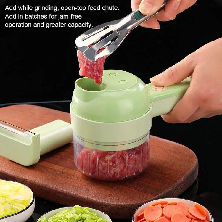 Wireless Electric Vegetable Cutter 4 in 1 - ElectronAge