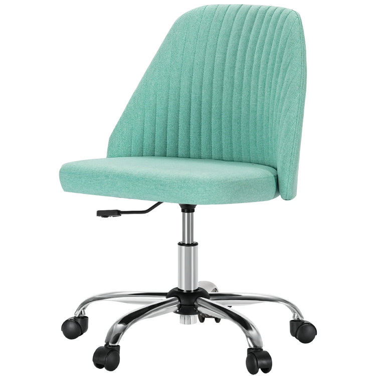 MCQ Armless Ergonomic Fabric Office Chair with 360° Swivel - ElectronAge