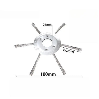 1Pcs 7/8/9-inch Lawn Mower Steel Wire Weed Trimmer Head Rust Removal Wheel Weed Removal Wheel Lawn Mowers Universal Parts