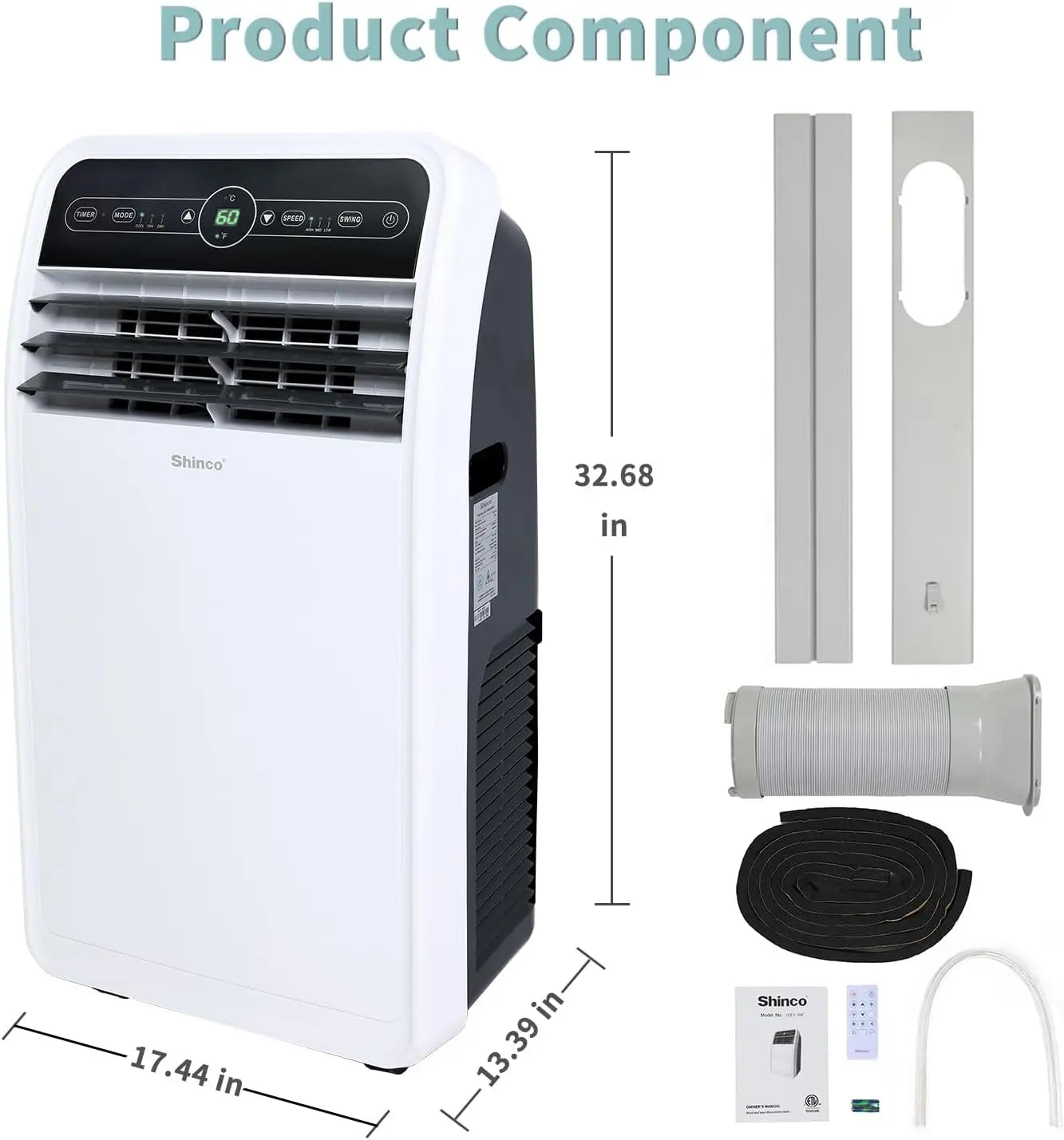 Shinco 10,000 BTU Portable Air Conditioner - ElectronAge