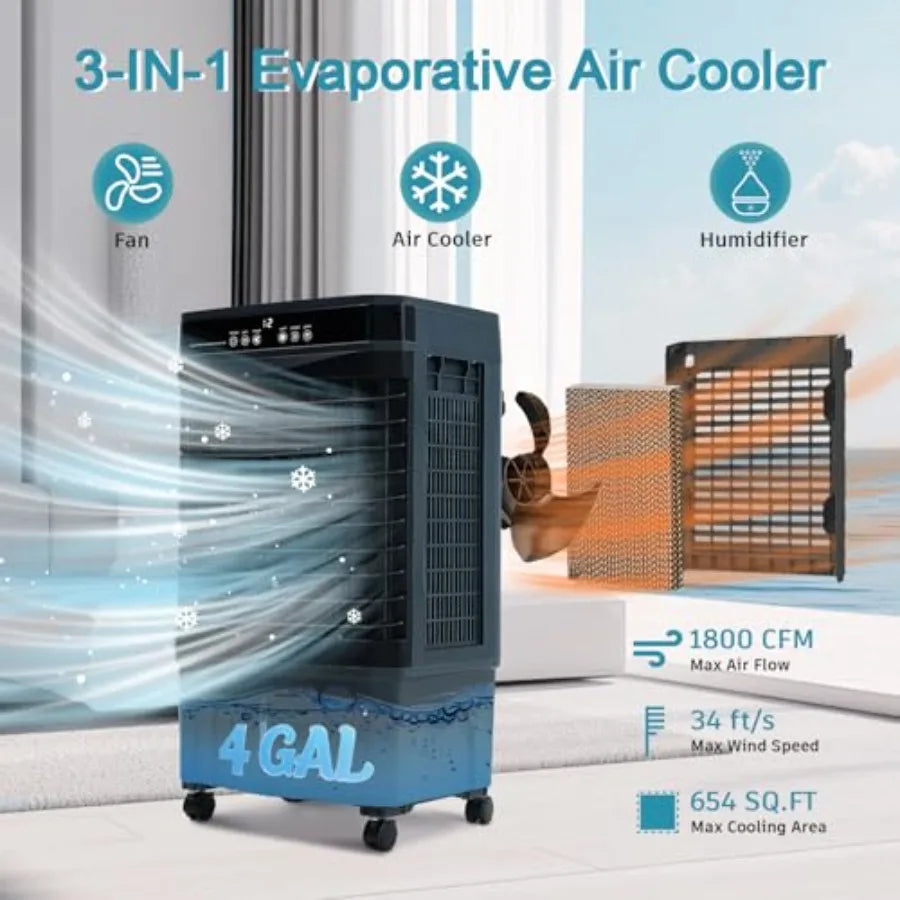 1800 CFM Swamp Cooler Portable Air Conditioner - ElectronAge