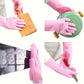 Silicone Dishwashing Gloves  - Heat Resistant & Scratch-Proof for Cleaning, Pet Bathing, Kitchen Tasks, Extra Long Cuff (G