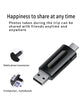 2026 Mini SD TF Card 4-in-1 Multifunction USB Type-C Card Reader External Storage Black Expandable Compatible with USB 2.0