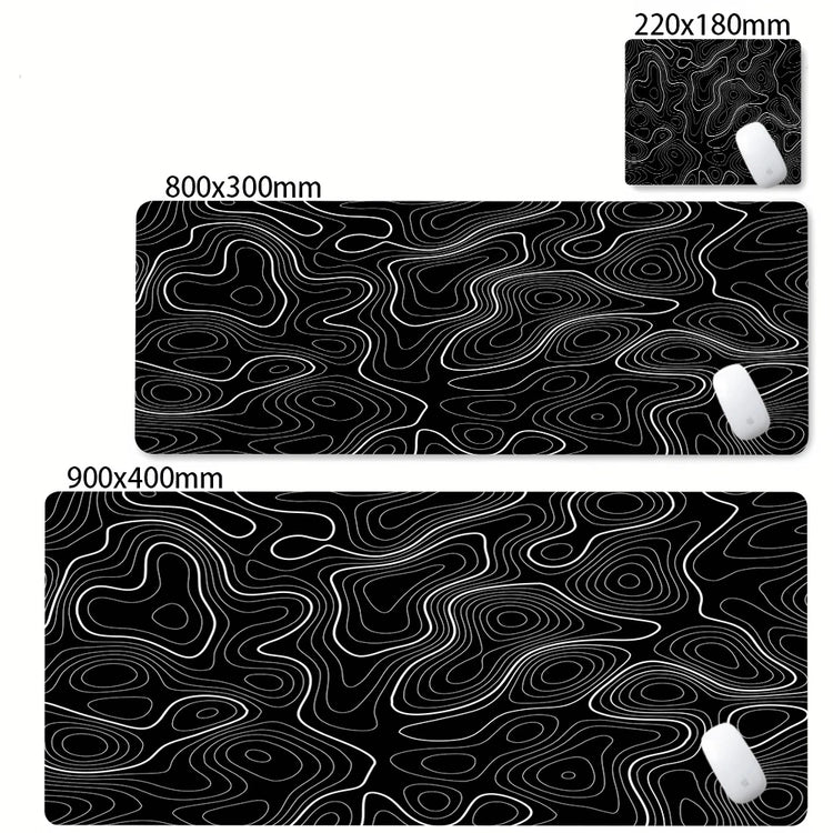 Admisitr XXL Desk Mat Black And White Strata Liquid Mousepad - ElectronAge