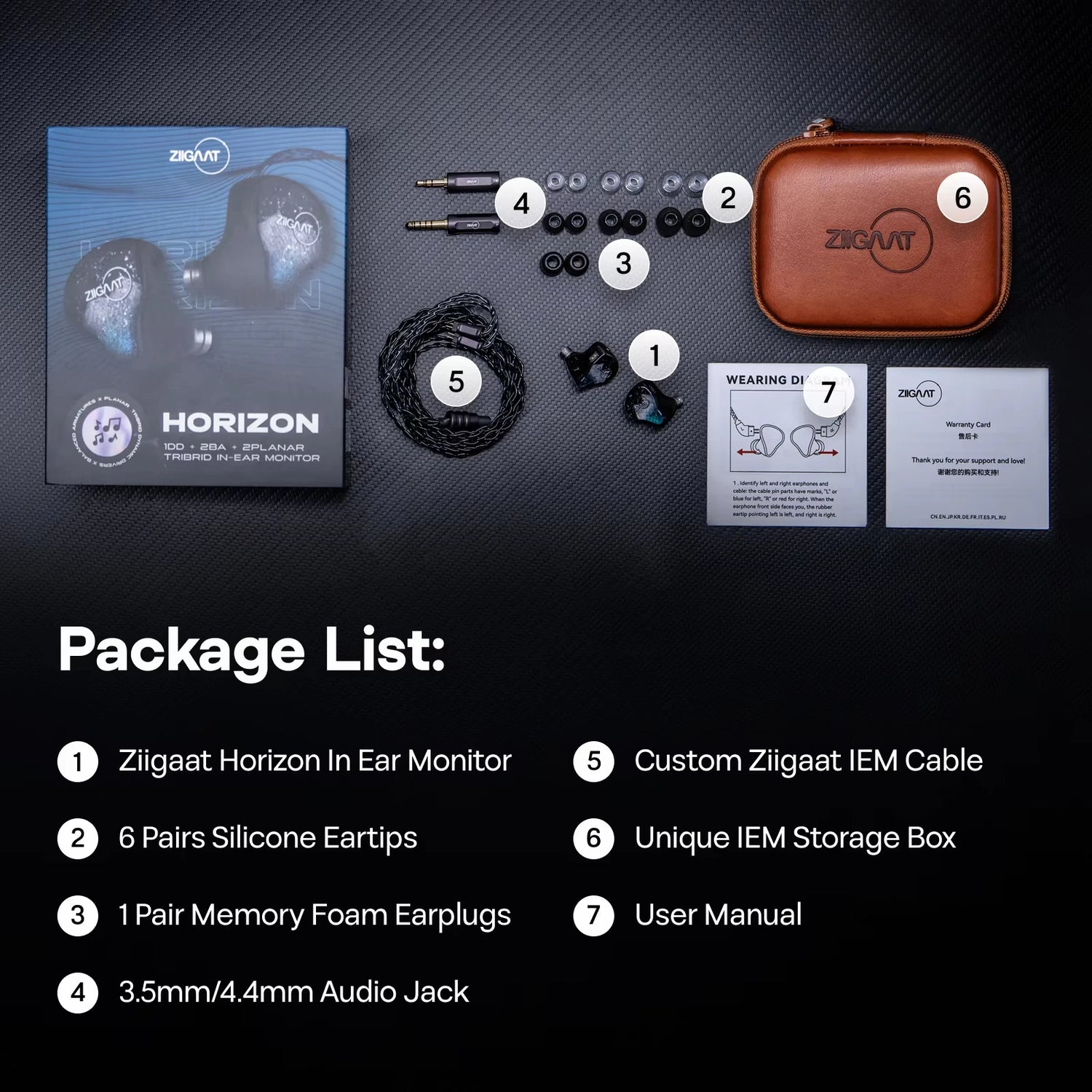ZiiGaat Horizon Tribrid IEM Earphones - ElectronAge