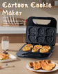 Animal Mini Waffle Maker 6 Animal Shaped Pancakes Breakfast Machine Non-Stick Waffler Iron Household for Kids Adults Fun Gift