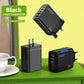 240W 5 In 1 Gan Desktop Charger 3PD 2 USB Fast Charging EU/US Charger Display Light For Iphone Samsung Xiaomi Huawei New