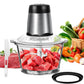 2L Electric Meat Grinder Food Chopper stainless-steel blades  Small Food Processor Removable Dicer 2 Speeds Meat Mincer