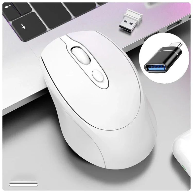 Wireless Computer Mouse Rechargeable 2.4G Bluetooth-Compatible - ElectronAge