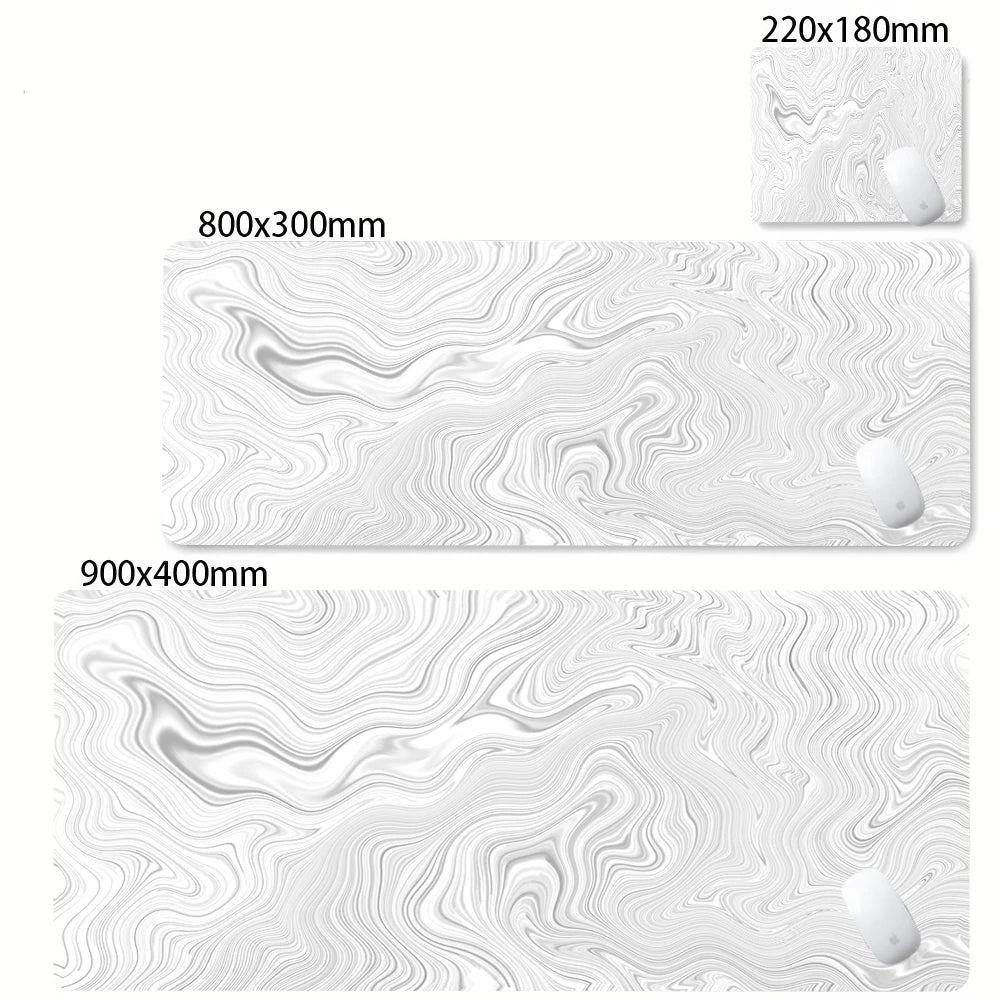 Admisitr XXL Desk Mat Black And White Strata Liquid Mousepad - ElectronAge