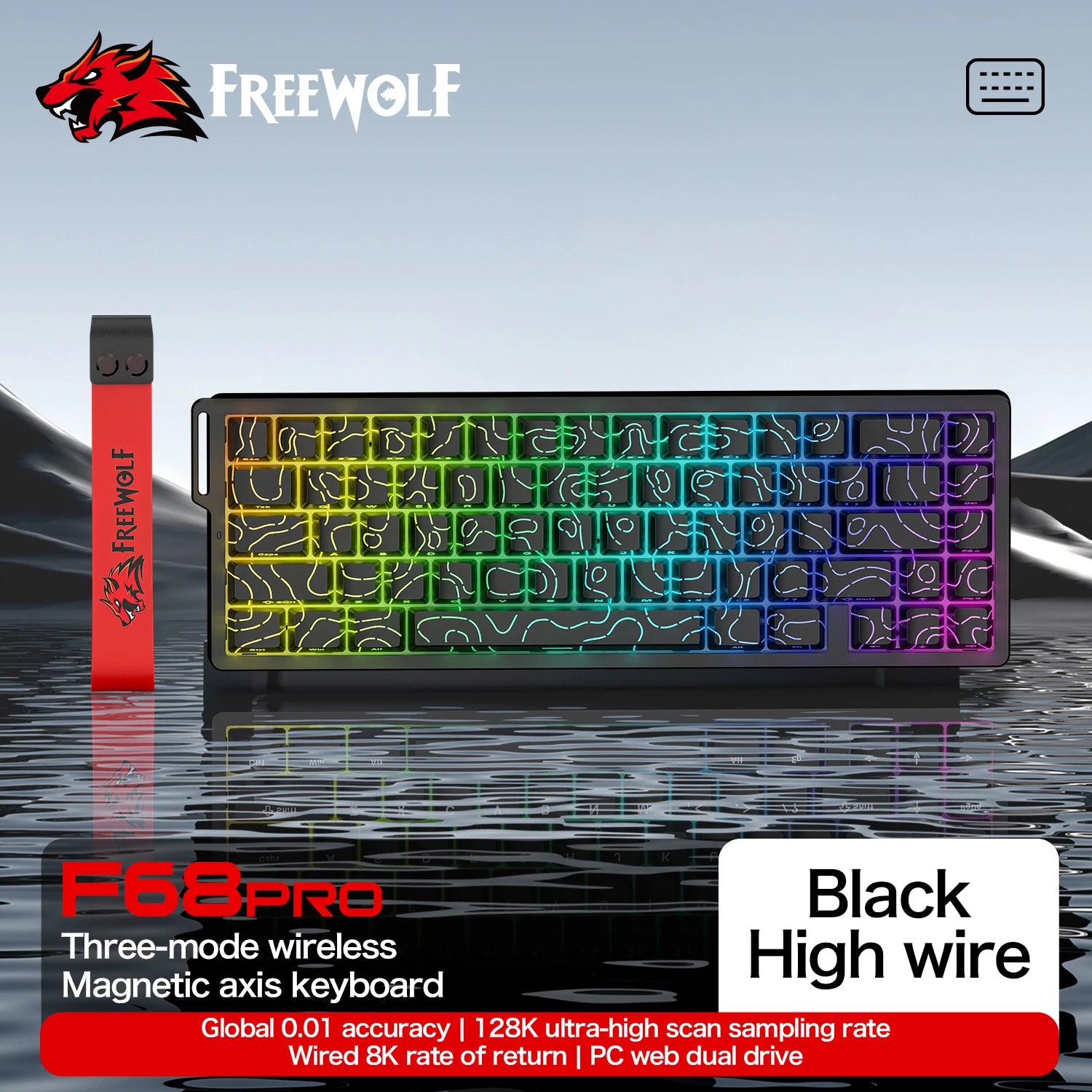 Magnetic Switch Keyboard ATTACK SHARK X68HE - ElectronAge