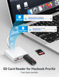 USB C SD Card Reader, Dual Slot Adapter for iPhone 15/16 iPad MacBook, Plug and Play