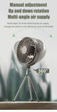 Tripod Stand Desk Air Cooling Blower Rotation Camping Ceiling Fan With Night Light Outdoor USB Chargeable Conditioning Cooler