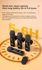 Wireless Lavalier Microphone with 4 Receiver Mic Noise-Canceling For iPhone Android Portable Audio Video Recording Mini Mic