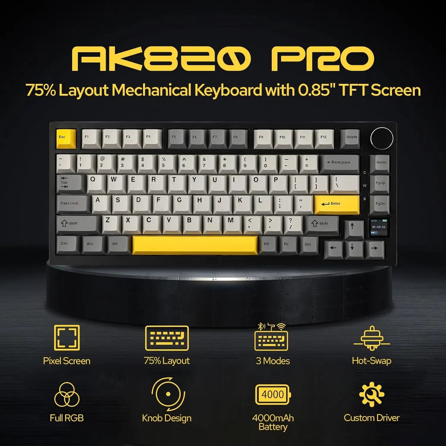 Ajazz AK820/AK820Pro Gaming Mechanical Keyboard - ElectronAge