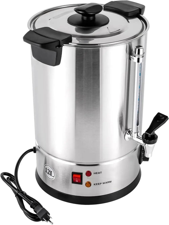 1000W Percolator Coffee Pot Tea Urn Coffee Maker, 8L/270Oz StainlSteel Electric Commercial Coffee Urn