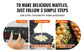 SucceBuy Commercial Egg Bubble Waffle Maker 1400W Non-Stick Stainless Steel Bubble Puff w/180° Rotatable 2 Pans & Wooden Handles