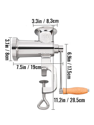 SucceBuy Manual Meat Grinder with Steel Table Clamp - ElectronAge