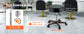 SucceBuy Rolling Round Stool 40cm Diameter w/ 5 Swivel Casters 360° Rotation Height Adjustable Round Stool for Bar Salon Office