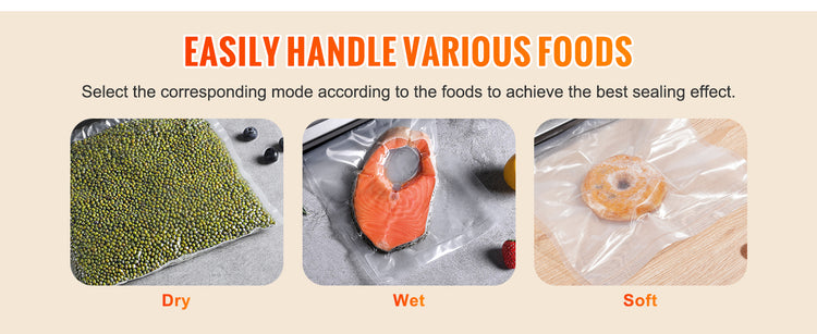 SucceBuy 90Kpa 130W Vacuum Sealer Food Packaging Machine with Free 10pcs Vacuum bags for Household Kitchen Vacuum Food Sealing - ElectronAge